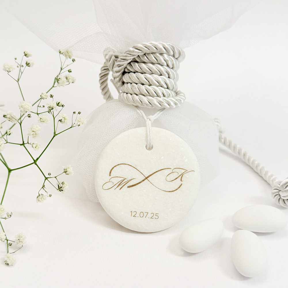 Μπομπονιέρα Τουλί με Μάρμαρο